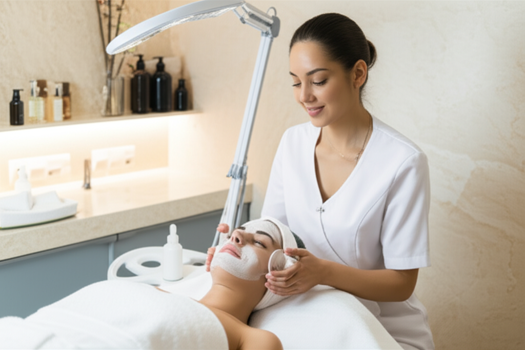 Professional esthetician treatment